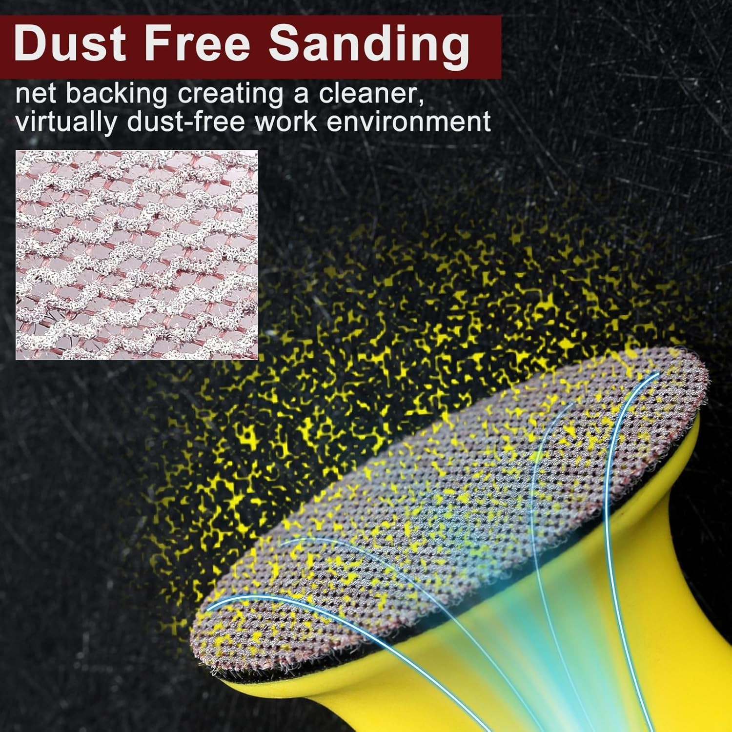 3-Inch 120 Grit Mesh Abrasive Dust Free Sanding Discs, Virtually Dust-Free, B…