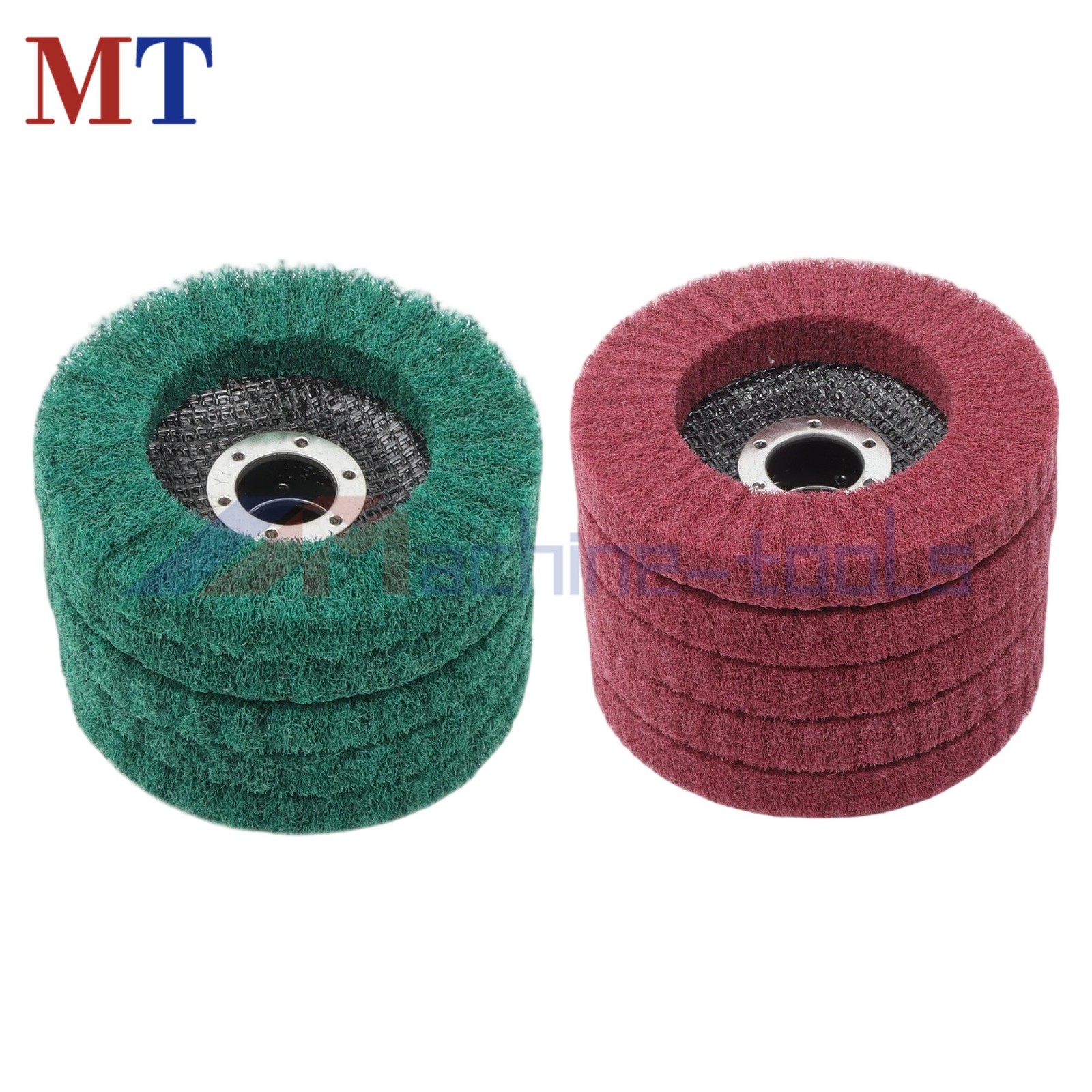 10 Pcs 180 & 320 Grit 4-1/2 Inch Scour Flap Discs Scouring Pad Polishing Wheel