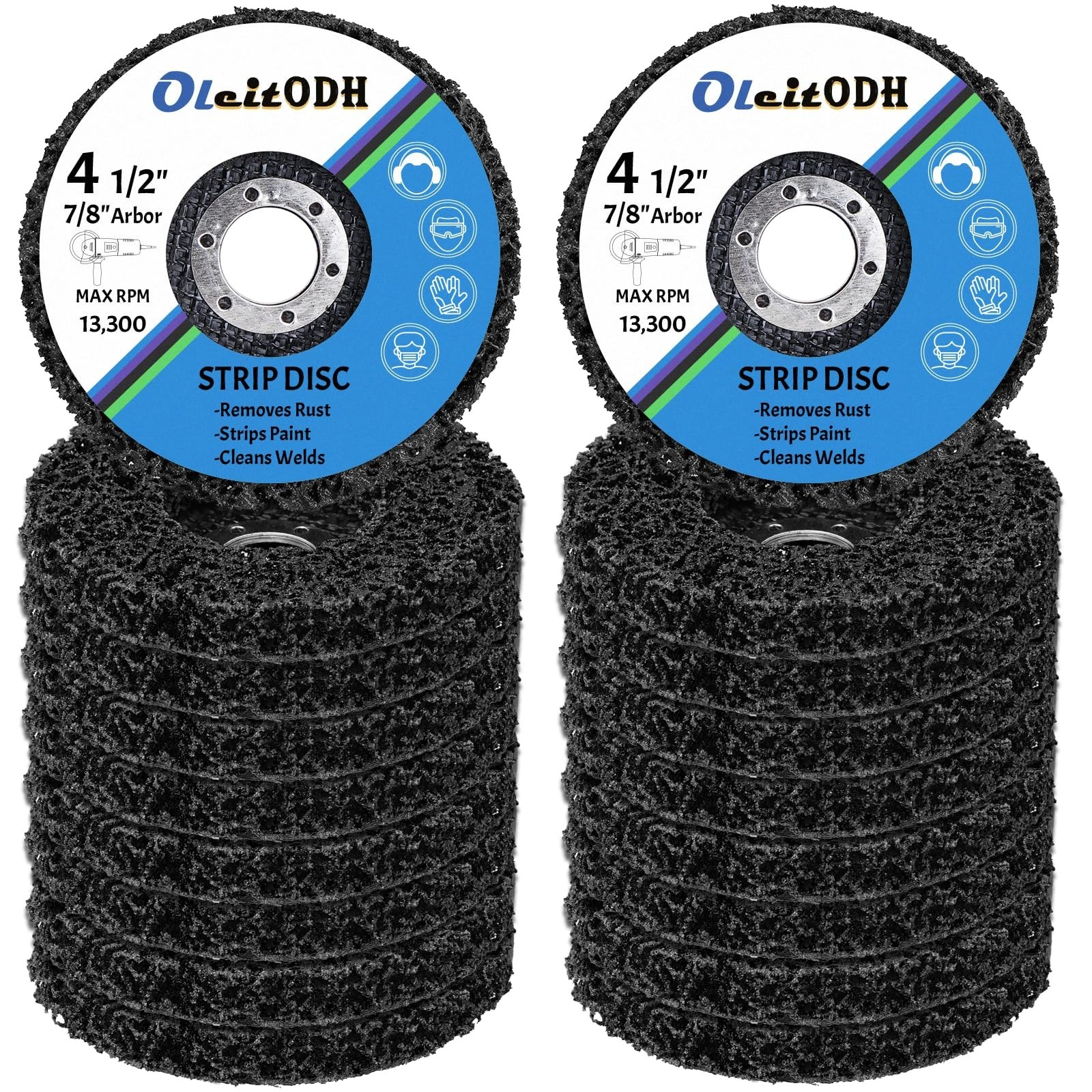 15 Pcs 4.5″ Strip Discs for Angle Grinders, Paint Stripping & Rust Removal Wheel