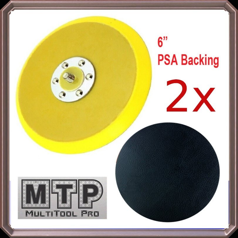 2x 6″ 148mm PSA Sanding Pad 5/16″ 24 TPI Thread DA Sander Grinder Polishing