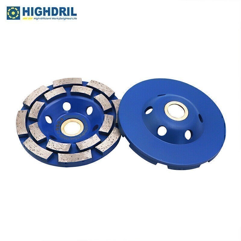1pc 4/4.5/5/7 in Diamond Double Row Grinding Wheel for Concrete Masonry Granite
