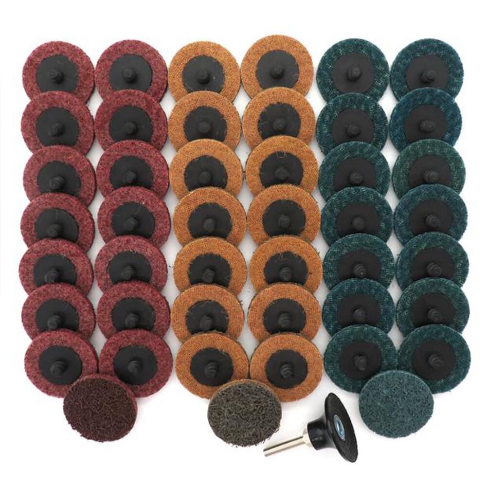 35/46/52Pcs/Set R-Type Sanding Discs Abrasive Roll Lock Sandpaper Tray Kits
