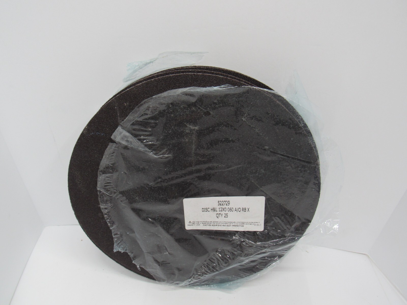 Lot of 25 P60 12″ Sanding Disc 52279 H&L 12×0 060 A/O RB X