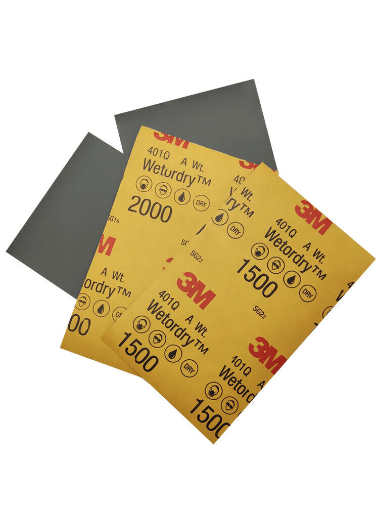 For 3M WETorDRY Abrasive Sheet 401Q 1500/2000/2500 Grit Sandpaper (50 Sheets)