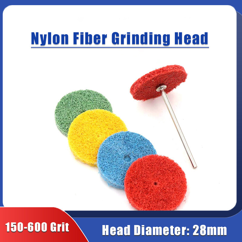 T-shaped Nylon Fiber Grinding Head Polishing Buffing Abrasive Disc 150-600 Grit