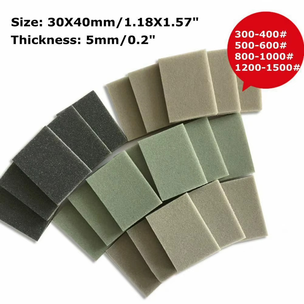 20Pcs Sponge Sanding Block Wet Dry Grinding Sandpaper 300-400 500-600 800-1000 1