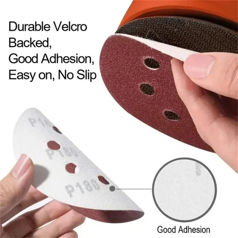 5inch Sanding Discs 40-3000 Grit Hook Loop Sandpaper 8-Hole Orbital Sander Paper