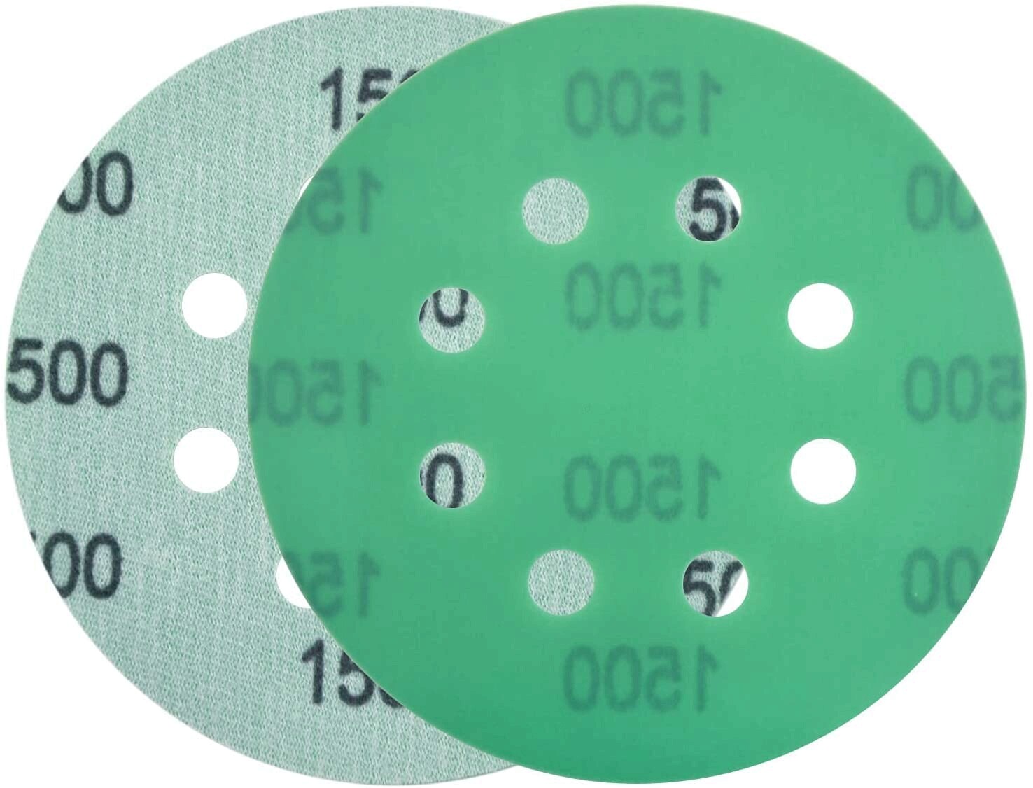 50x 5inch Sanding Discs 1500 Grit Hook Loop Wet Dry Sandpaper Orbital Sander Pad