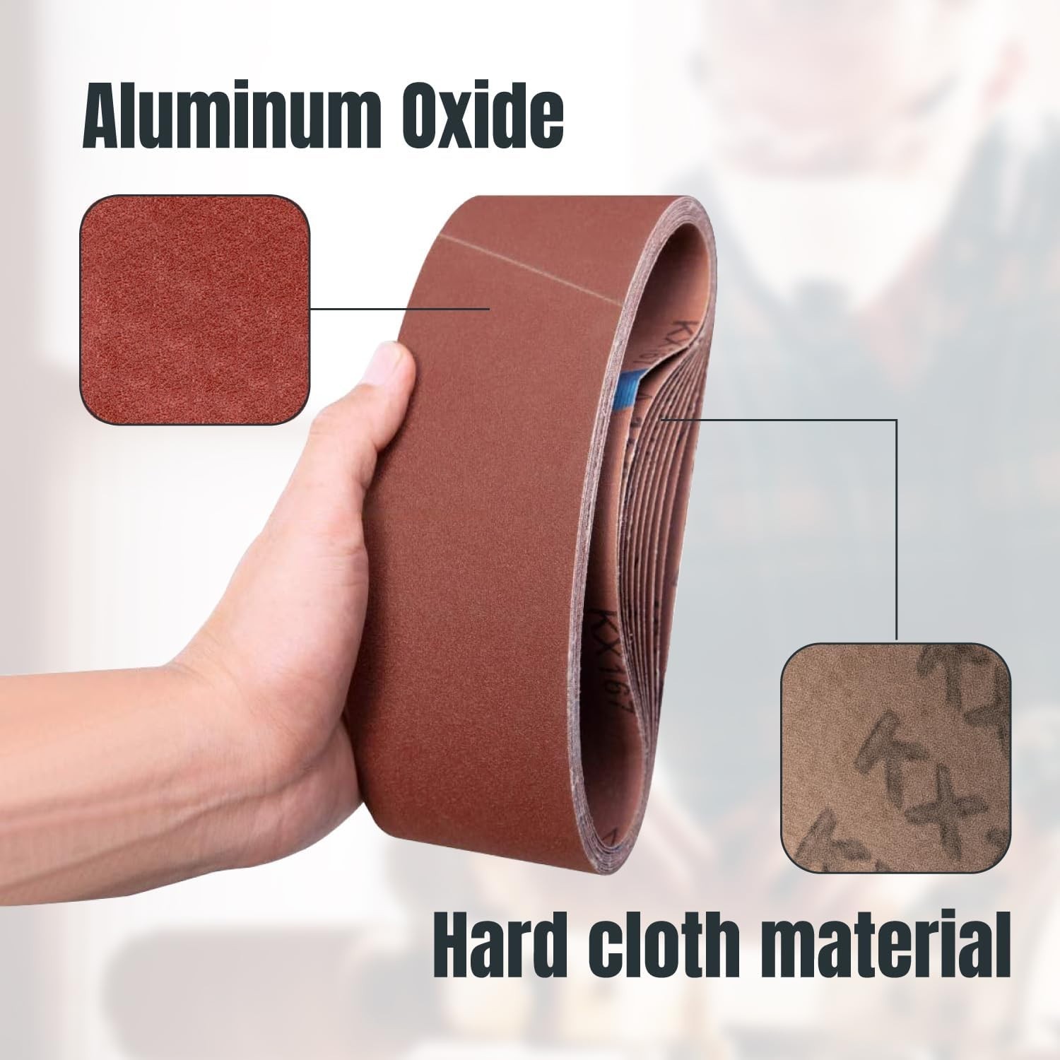 10-Pack of 3 x 18 Inch 40 Grit Aluminum Oxide Sanding Belts for Heavy-Duty Use