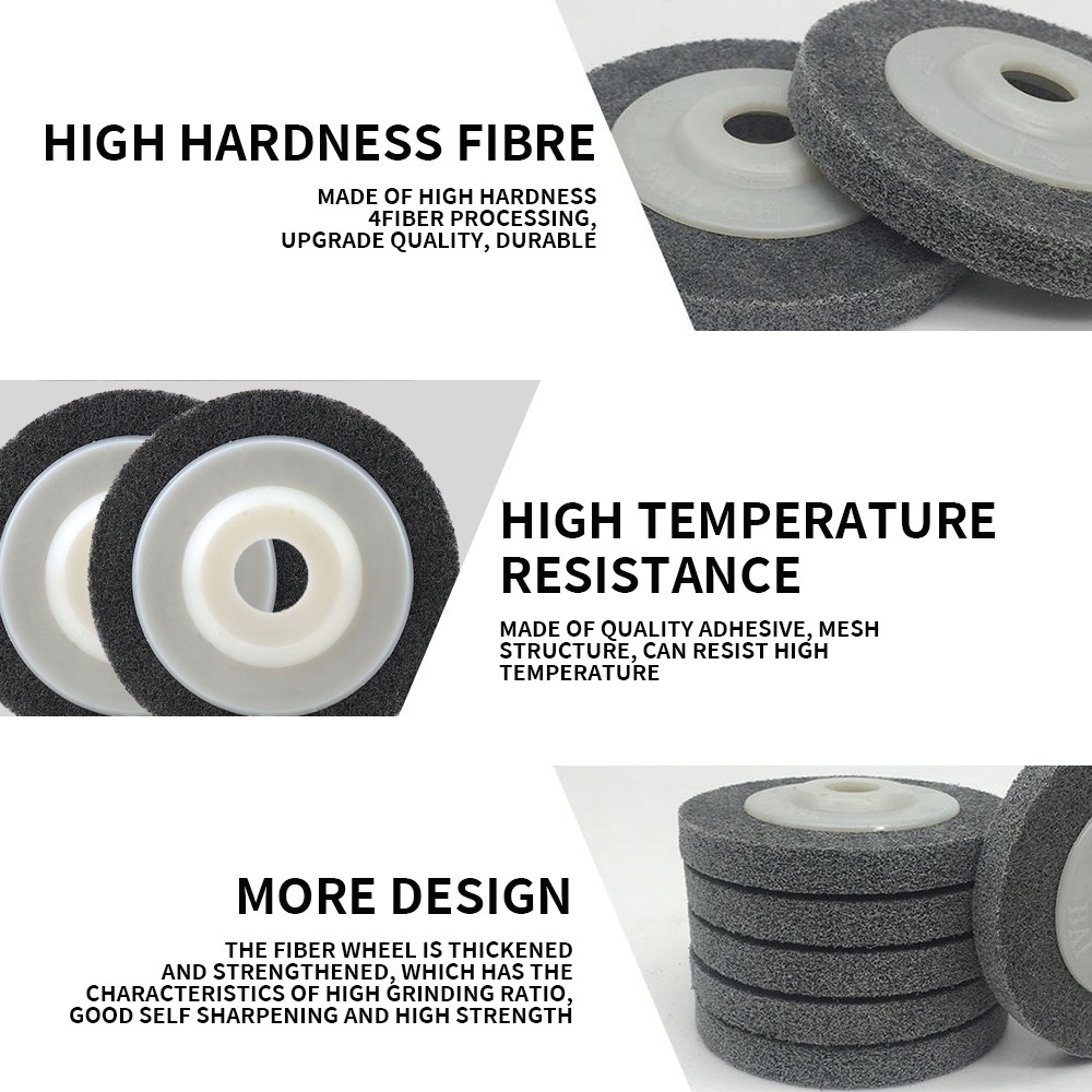 Nylon Fiber Polishing Wheel Non Woven Felt Polishing Pad Disc For Metal Marble