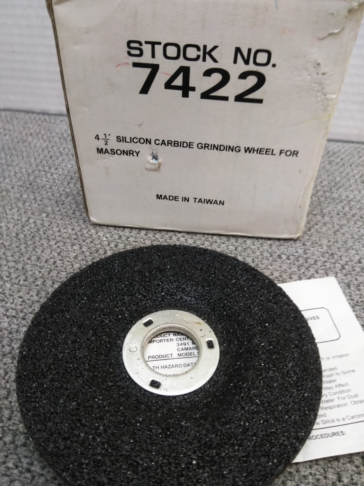 NEW 4-1/2″ x 1/4″X7/8″ SILICONE CARBIDE GRINDING WHEEL FOR MASONRY (10PK) TAIWAN