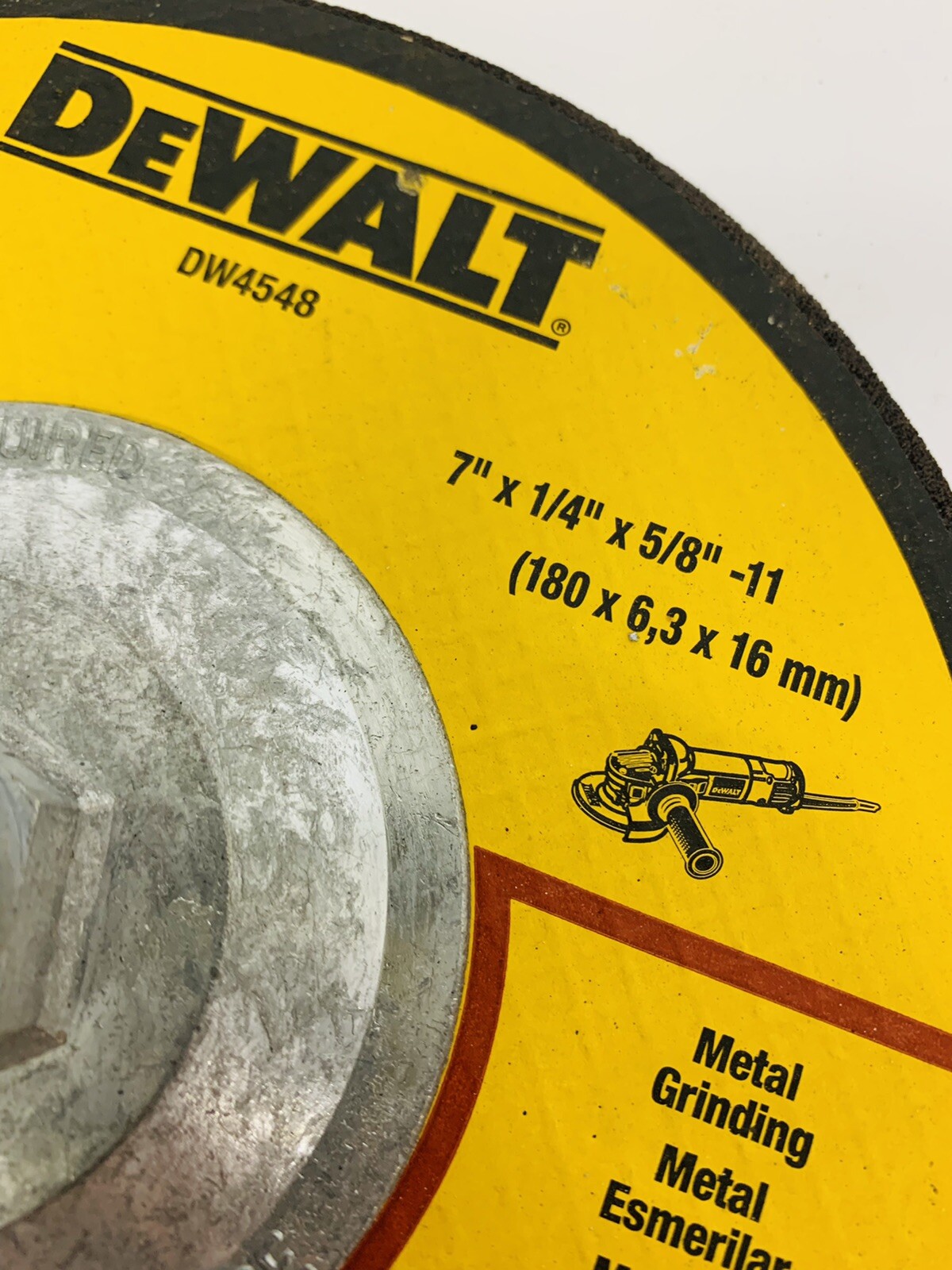 DEWALT DW4548 (10-pack) 7”x1/4”x5/8”-11 Fast Metal Grinding Wheel