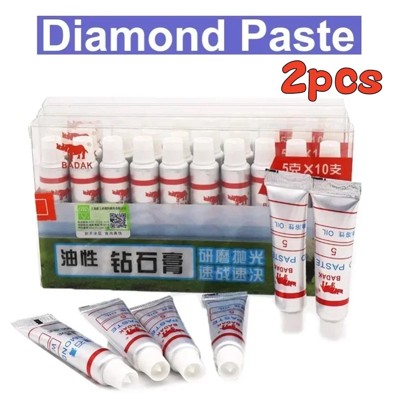 2Pcs Glass Metal Polishing Cream Diamond Abrasive Paste 320-10000 Grit Ceramics