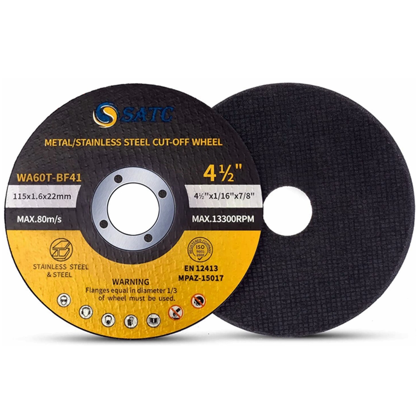 100PCS 4-1/2″ x1/16″ x7/8″ Cut-off Wheel Stainless Steel & Metal Cutting Disc