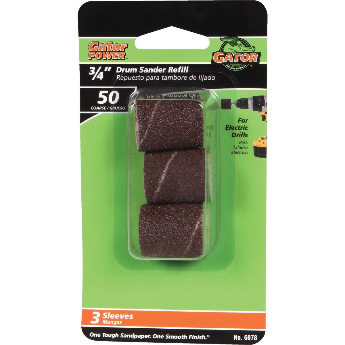 Gator Blade 1 In. x 3/4 In. 50 Grit Drum Sander Refills (3-Pack) 6078GA Pack of