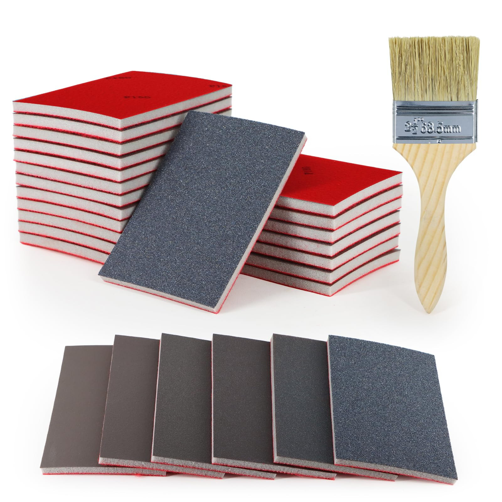 20Pcs 180-3000 Grit Sanding Sponge Set (180/320/400/600/800/1000/1200/1500/20…