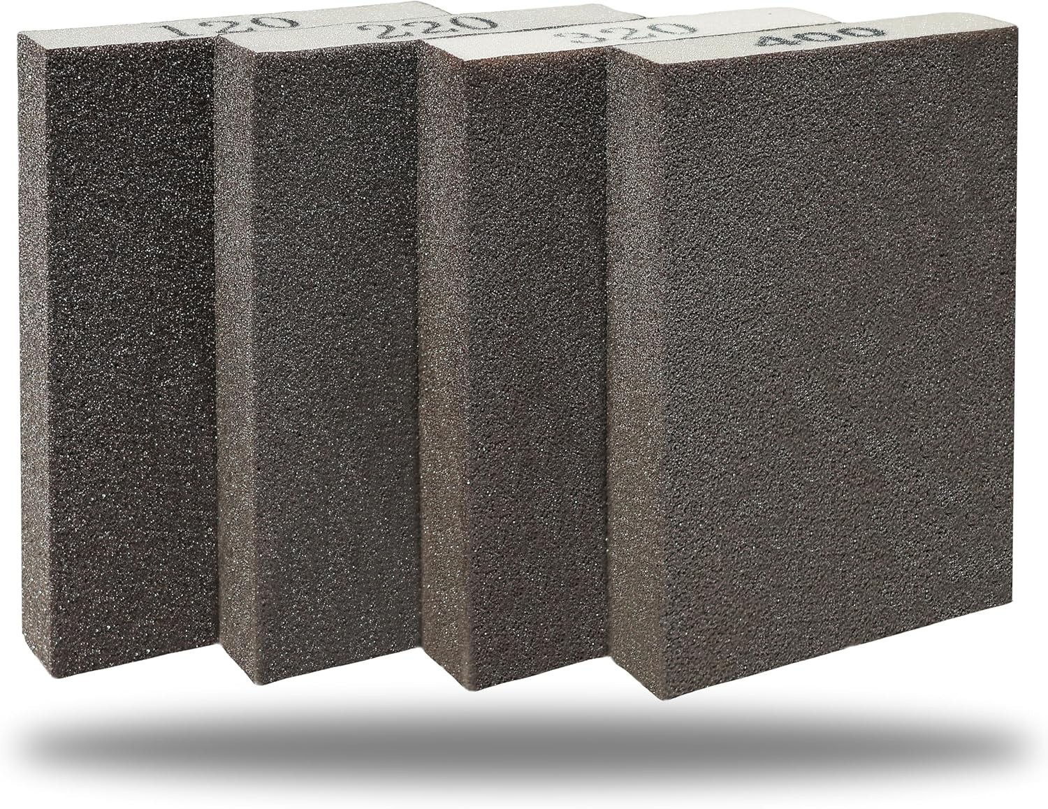4 Pack Esponja Lijado Manual 120 – 400 Grano Bloque Lija Madera Metal Lavable