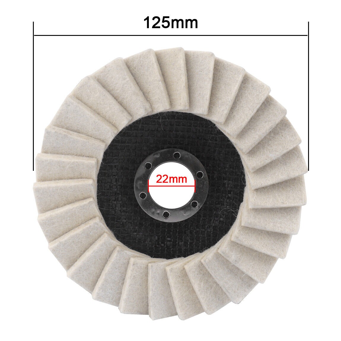 4x felt polishing flap disc Polishing disc Angle grinder flap disc 125 mm