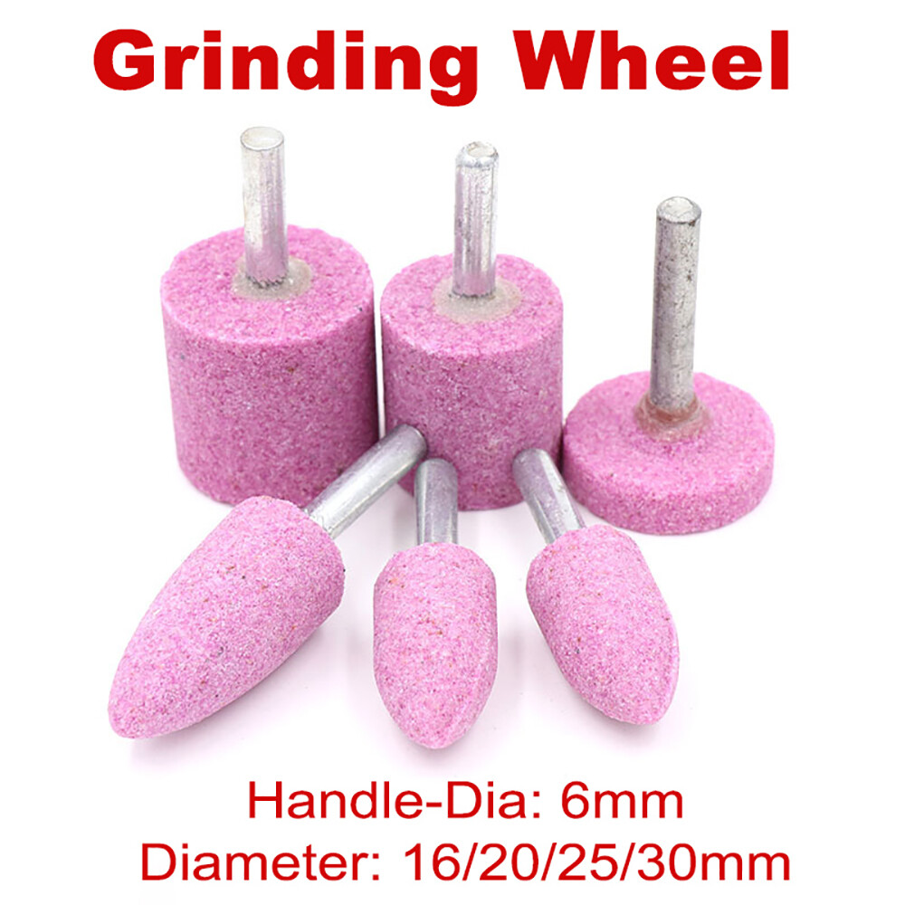 16mm-30mm Rotary Grinding Mounted Stone Point Abrasive Wheel 6mm Shank For Drill