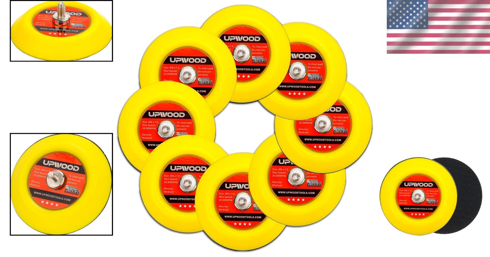 3 Inch M6 Thread Hook and Loop Backing Pad for Mini Air Sander Polisher