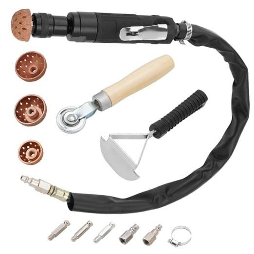 Air Tire Repair Polish Patch Tools, Include 2500rpm Low Speed Air Tire Buffer
