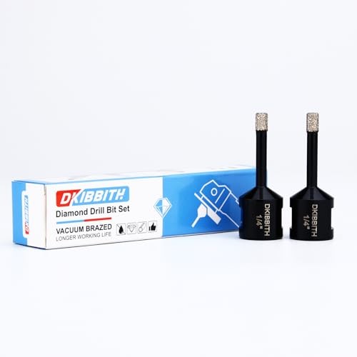 1/4 Inch Dry Diamond Core Drill Bits Set 2 pcs for Ceramic (6 mm) 1/4″ x2pc