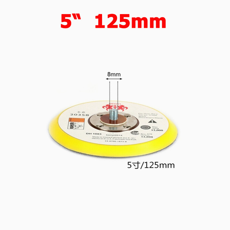 1″ – 6″ Hook Loop Sanding Polishing Backing Disc Pad M6 M8 Thread for Air Sander