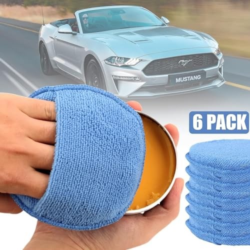 FONAROLL Microfiber Wax Applicator Pads, Car Wax Applicator with Finger Blue-1
