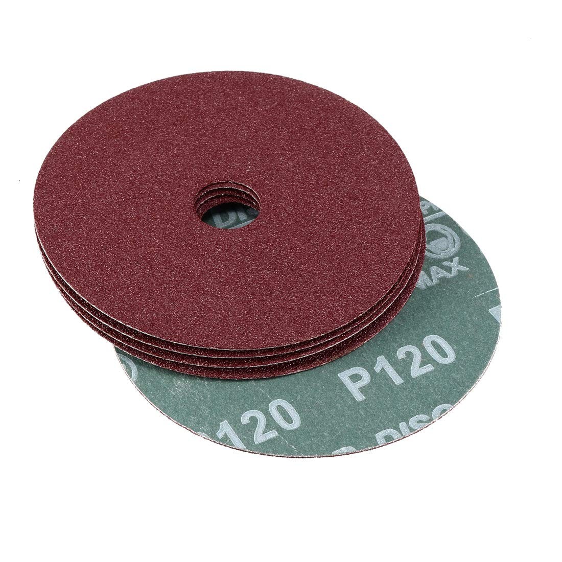 25PCS 4-1/2″x 7/8″ Aluminum Oxide Resin Fiber Sanding Disc Center Hole 120 Grit