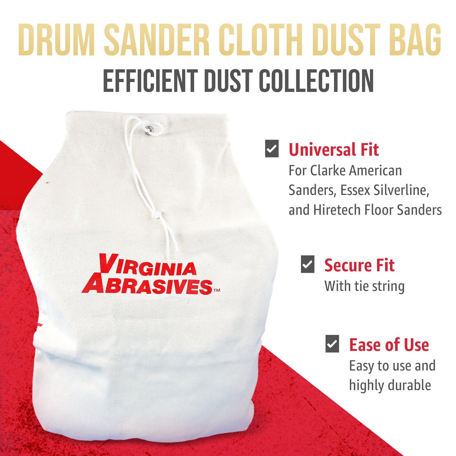 413-10000 Light Duty Floor Drum Sander Dust Collector Bags for Clarke American S