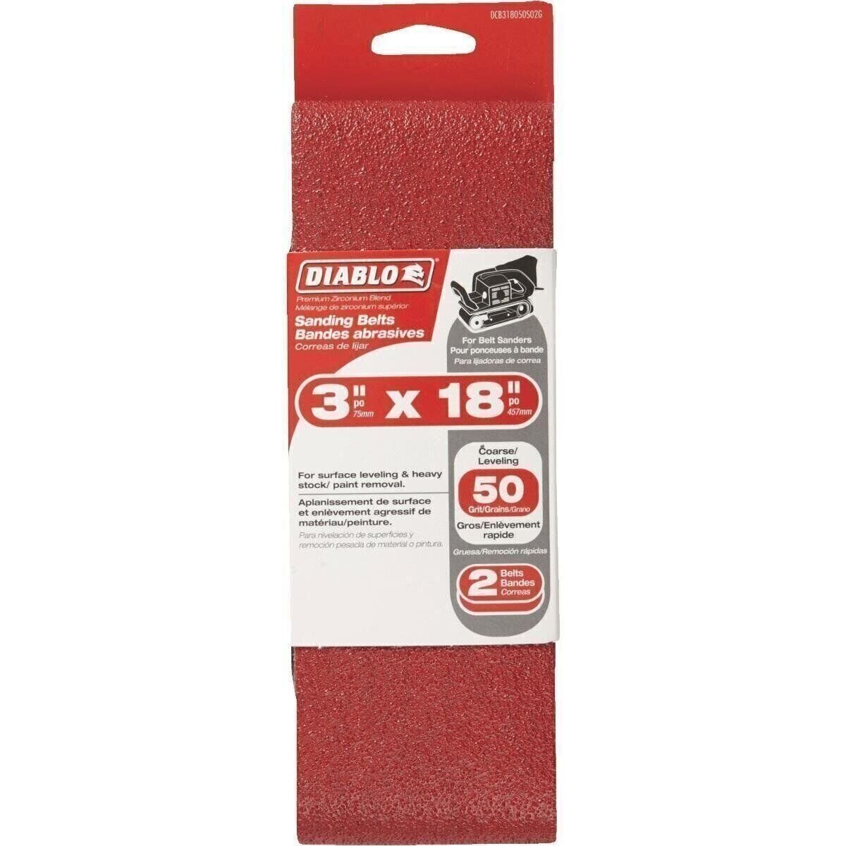 Diablo 2Pk 3X18 50G Sand Belt