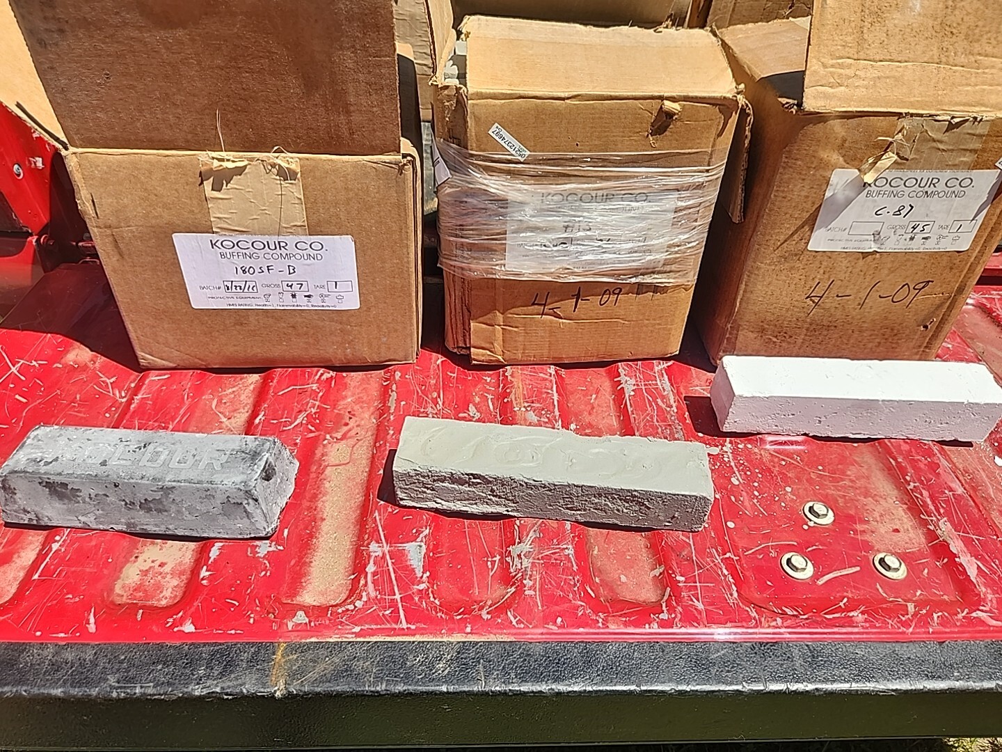3 STICK 2# KOCOUR POLISHING BUFFING COMPOUND 180SF-B #13 C-87 SEE PHOTO DESC.