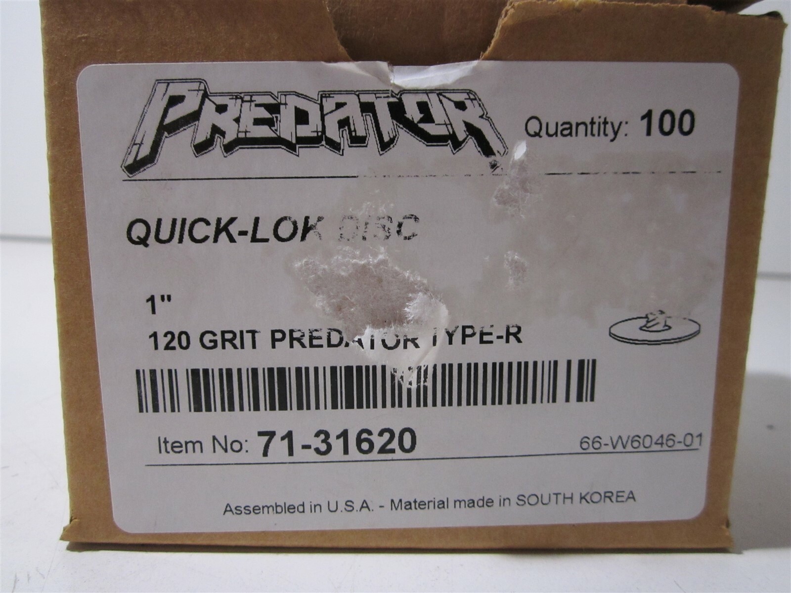 Arc (71-31620) 1-Inch 120-Grit 3-TR Predator Quick-Lok Sanding Disc (100-Pack)