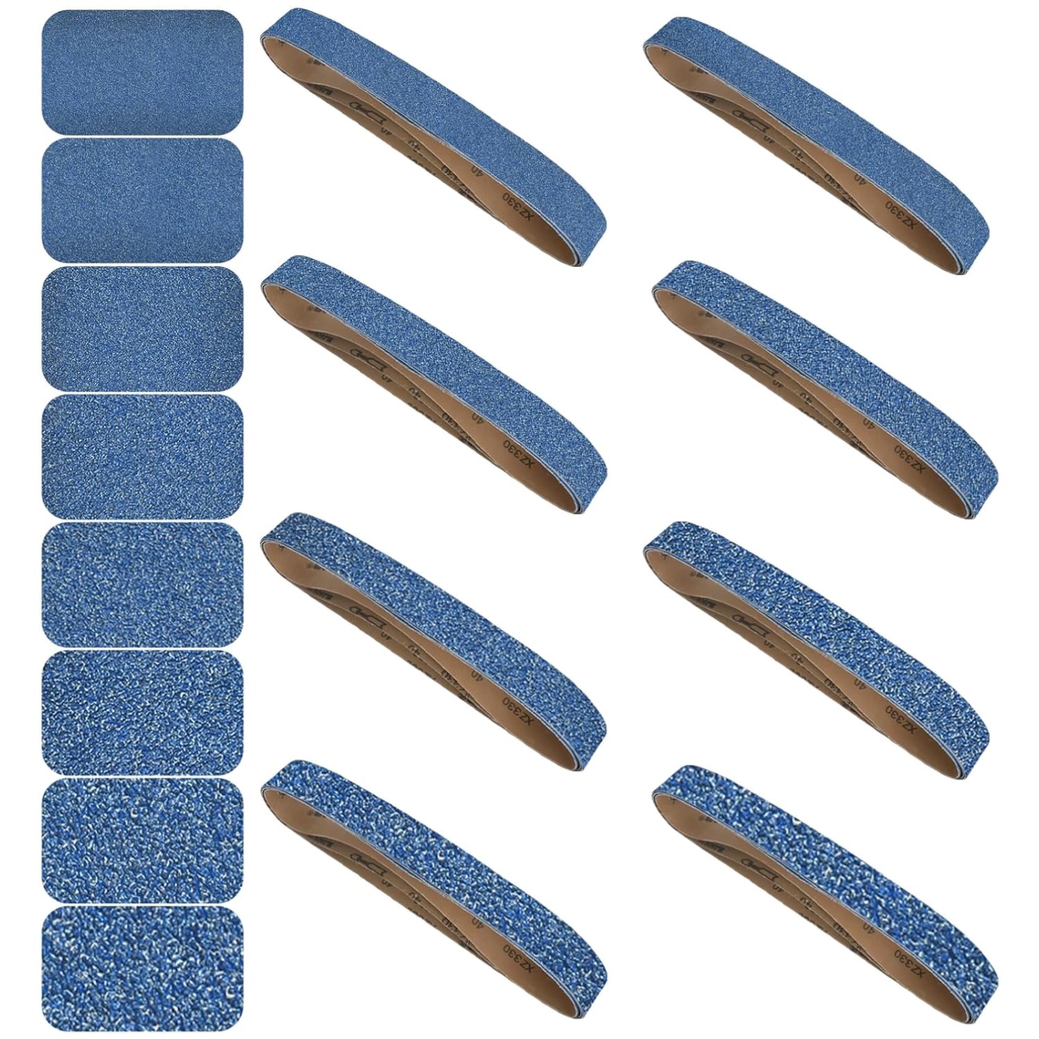 8 Grits Sanding Belts 2×42 Inch 24 Pcs Zirconia Particles