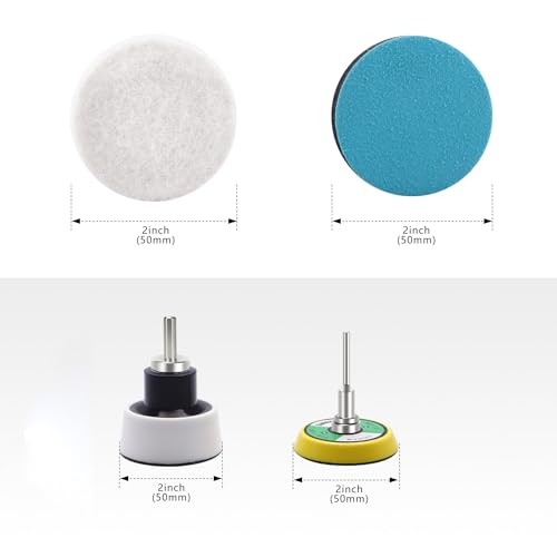 2Inch Car Felt Polishing Buffing Pad, 8pcs Polishing Sanding Discs, Felt