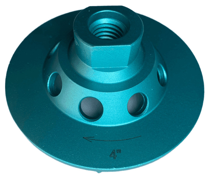 4 Inch Turbo Cup Wheel for Stock Removal cut Concrete and Masonry 5/8″-11 Thread