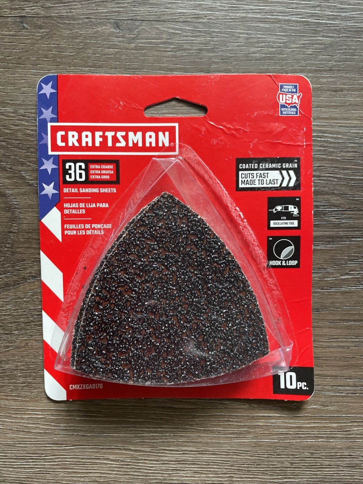 Craftsman 3” Extra Course 36 Grit Ceramic Sand Paper 10/Pk CMXZXGA9170