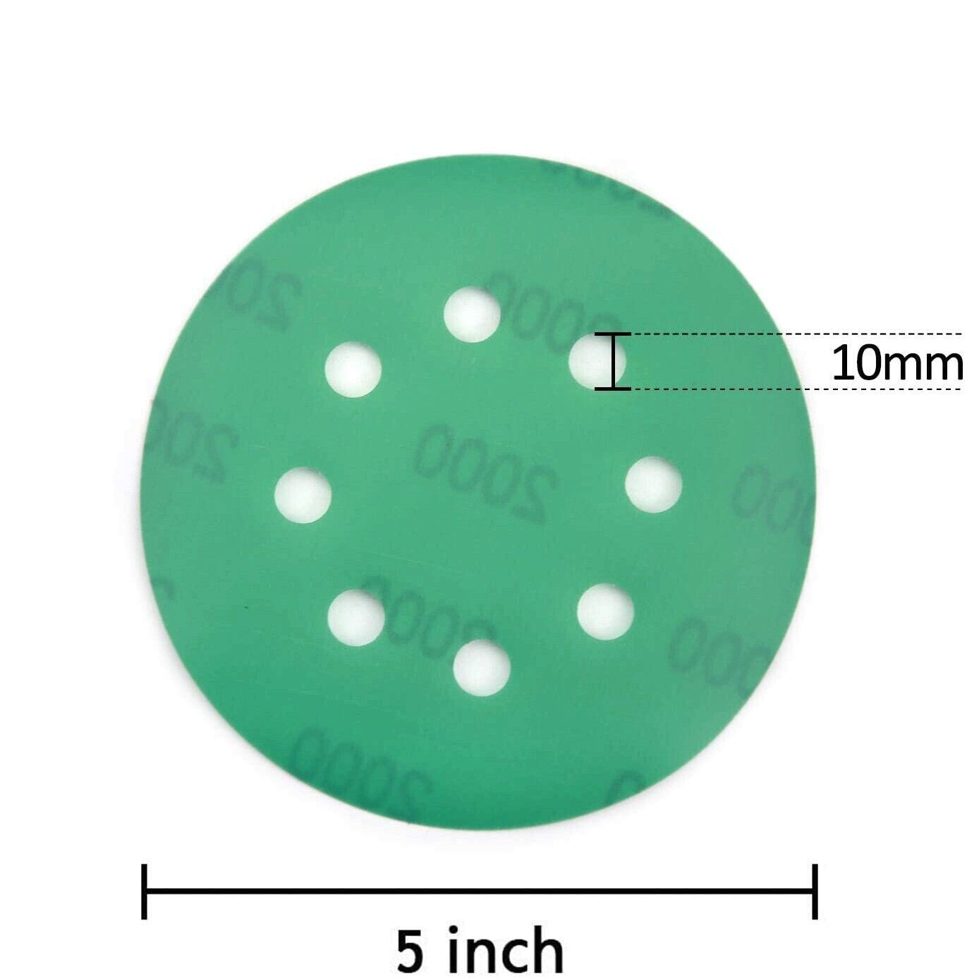 50PCS 800 Grit Hook Loop Sanding Discs 5″ Wet Dry Sandpaper Orbital Sander Pads