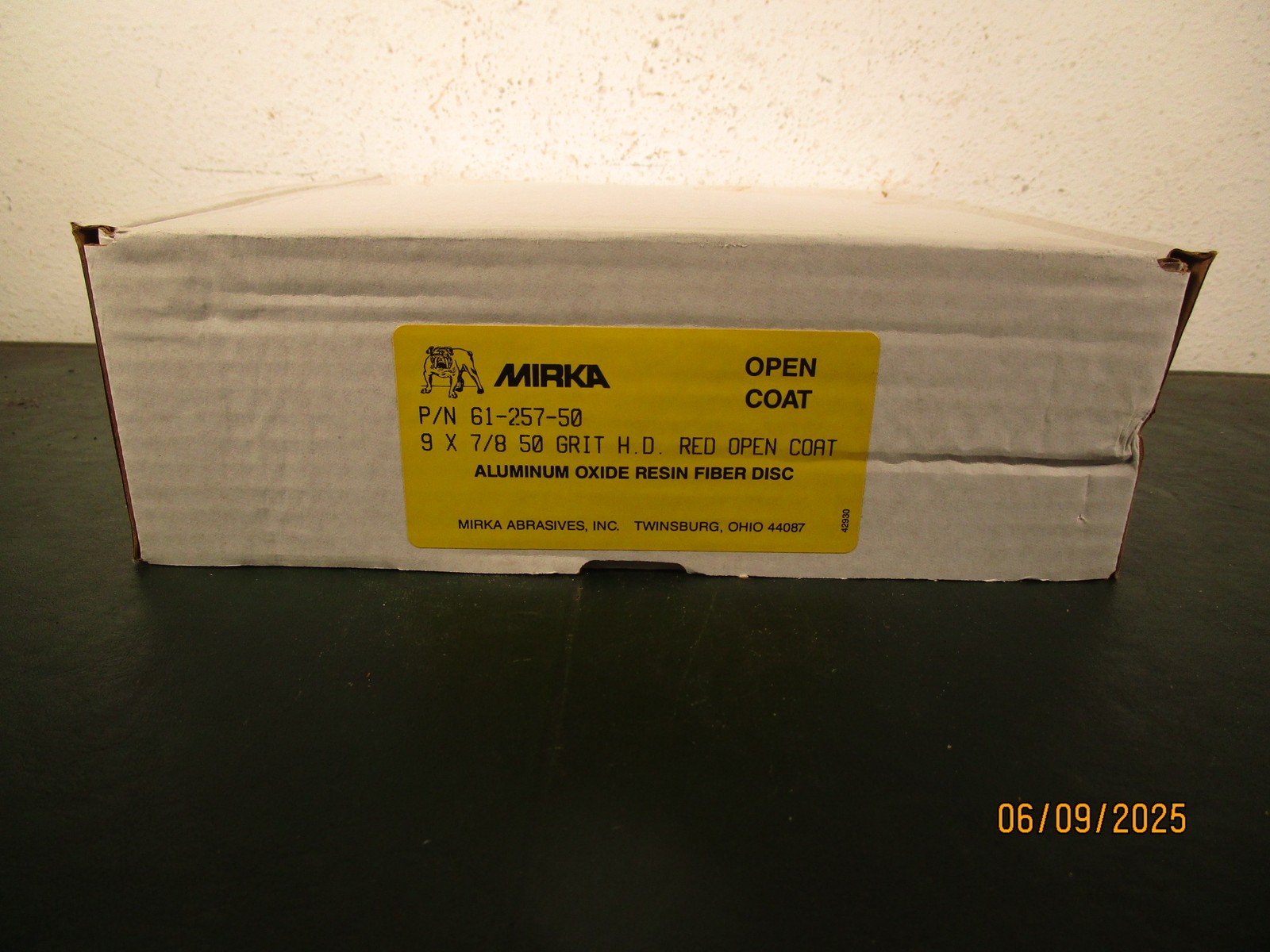 Mirka 25pc 9″ x 7/8″ 50 Grit Grinding Sanding Disc Alum Oxide