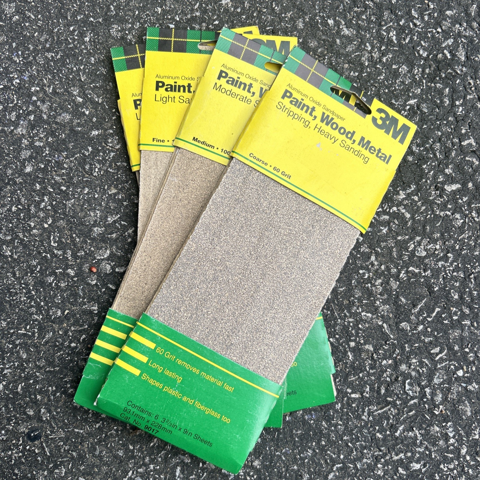 4- 3M General Purpose Sandpaper Sheets, 3-2/3-in by 9-inch, Fine Grit – NA9015