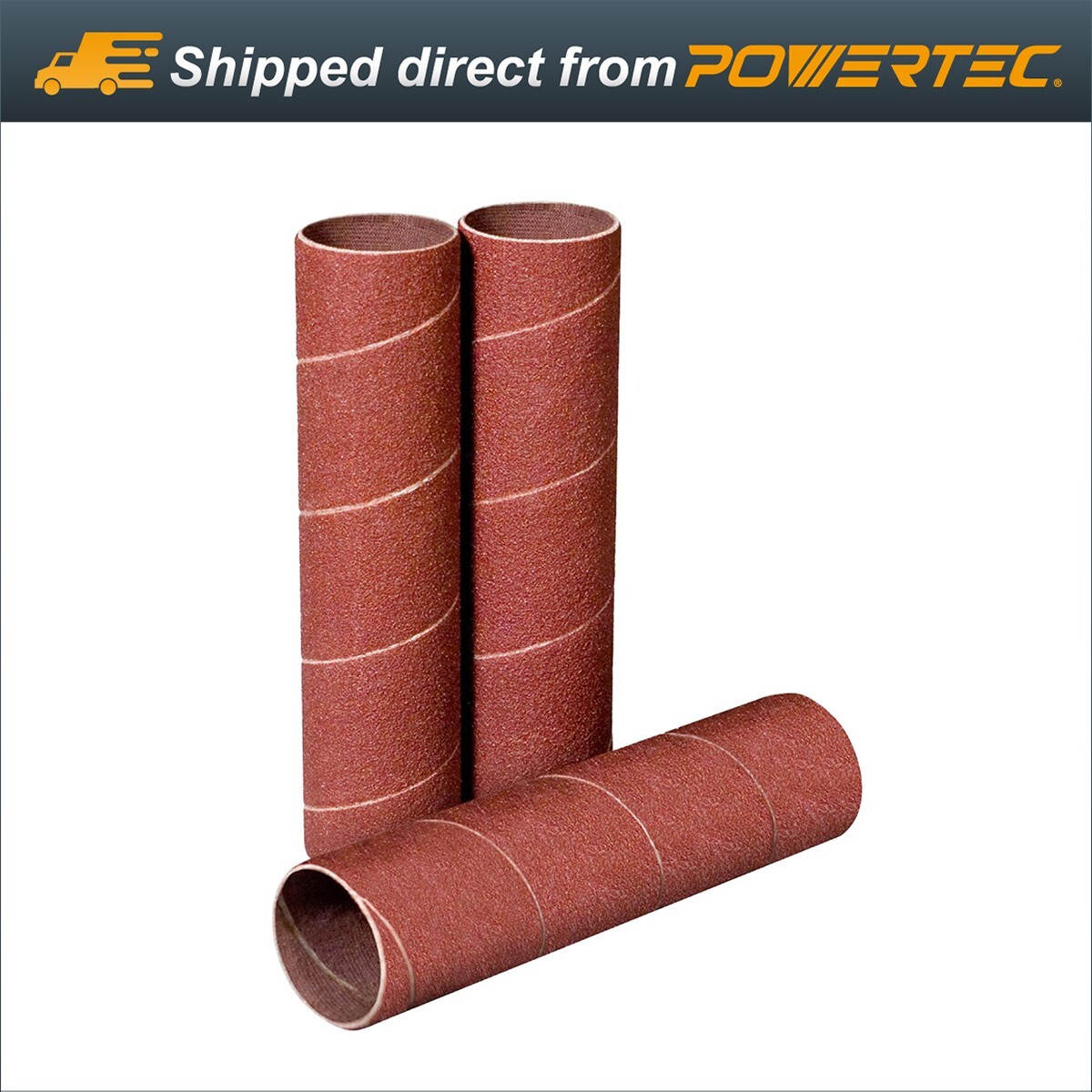 POWERTEC 4.5″ Long 120 Grit Sanding Sleeves 1″ Dia. – 3pcs (11212)