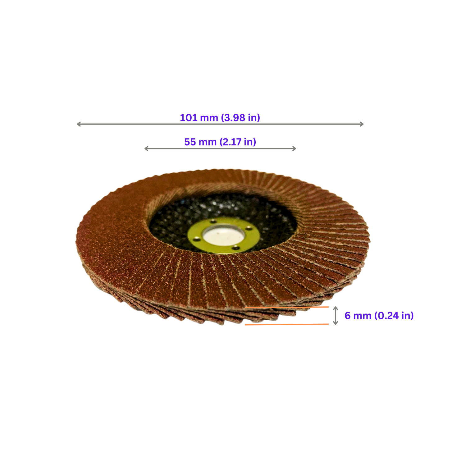 4-inch Flap Sanding Disc Type Wheel Grinding Medium Grit A 120# (Pack of 2 pcs)
