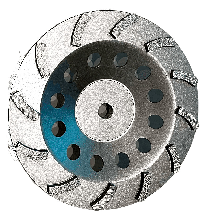 7 In Diamond Turbo Segmented Cup Grinding Wheels Fast Grinding 5/8″-11 threaded