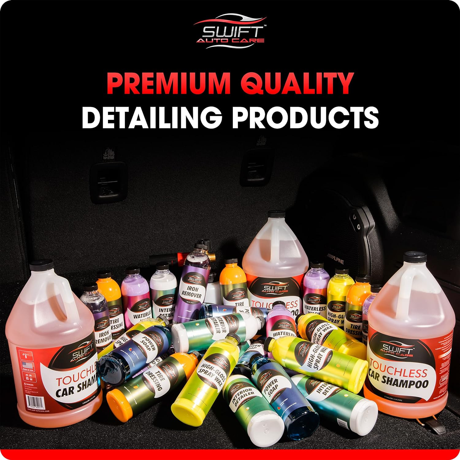 Swift Touchless Ceramic Foamable Wax (32 Oz) – Spray On/Rinse off for High-Gloss