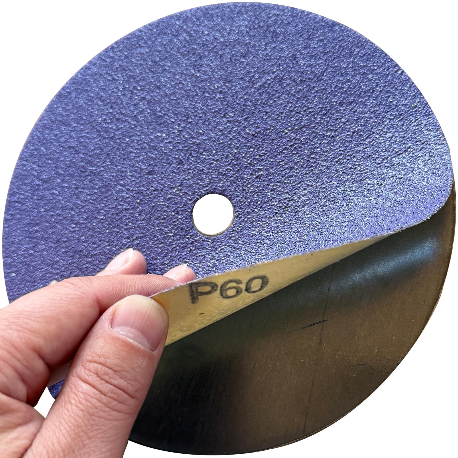 JLD 9″ Sanding Disc, 60 Grit Blue Zirconia Sticky, for JLD109 Lawn Mower Blad…