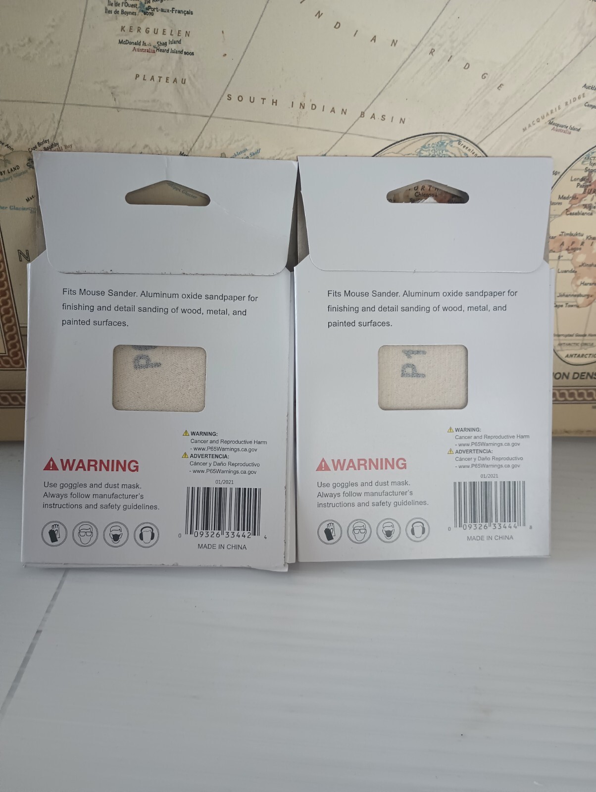 Mix Pack -Mouse Alum Oxide Sandpaper 5″ L GRIT-60 COURSE &150 FINE – 40 Sheets
