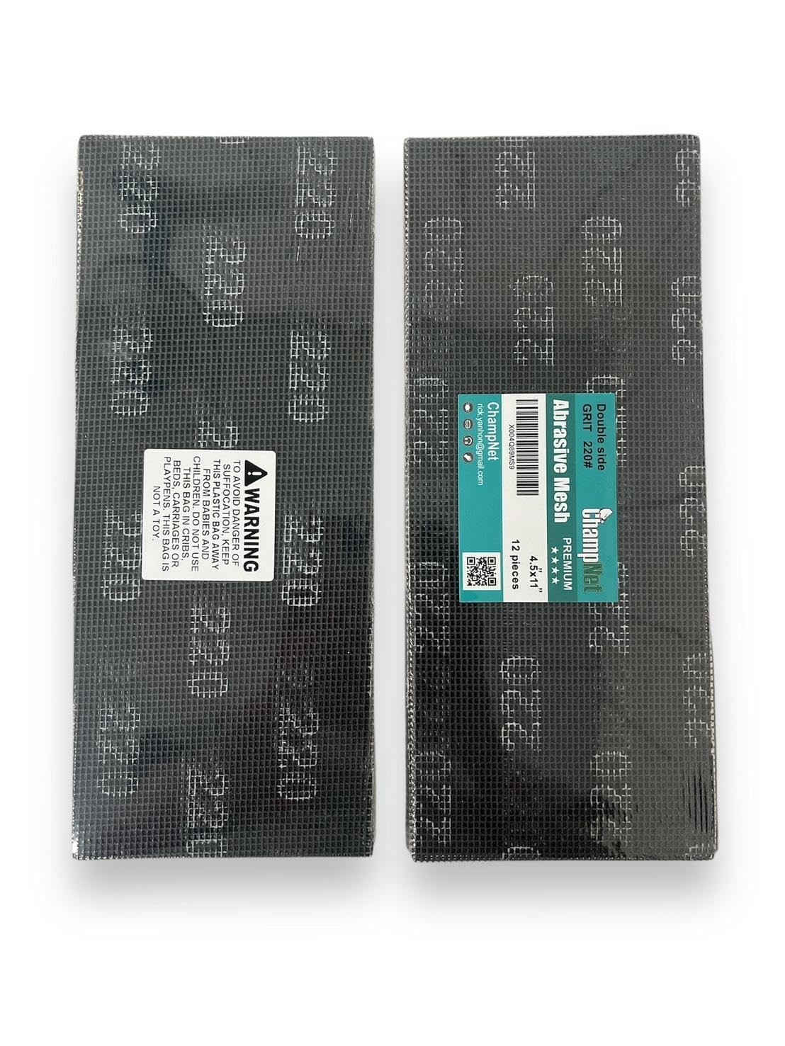 Sanding Mesh Sheets 12 Pack, 4.5 x 11 Inch Sanding Net Sheets, Grit 220, Doub…