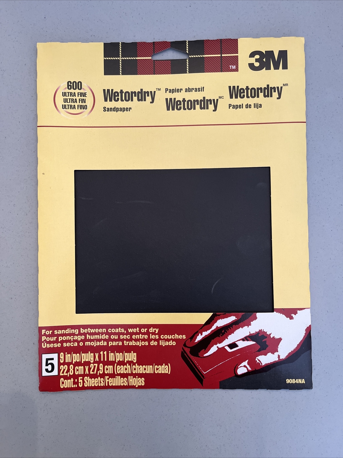 3M Wetordry 9 In. x 11 In. 600 Grit Ultra Fine Sandpaper (5-Sheets) 9084NA 