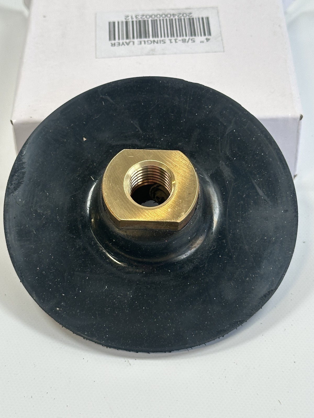 4″ Rubber Backer Pad Hook & Loop 5/8″-11 Thread (LOT OF 3)
