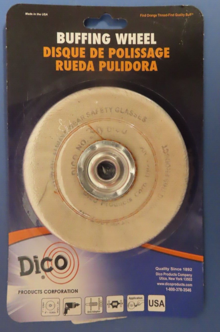 Dico 4″ Diameter .5 inches Thick Buffing Wheel 1/2″ arbor 527-36-4